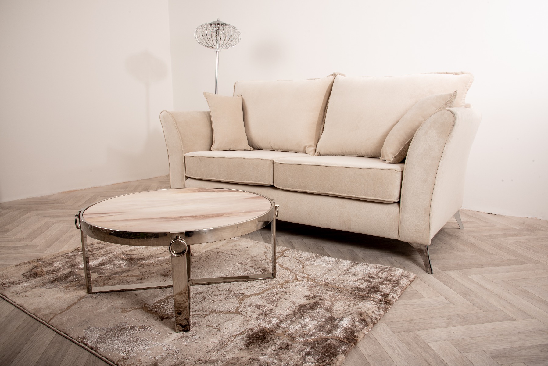 Amora Comet Fabric Upholstered Sofa
