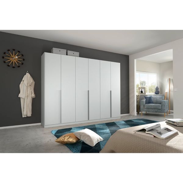 Rauch Alabama Silk Grey 6 Door Hinged Wardrobe