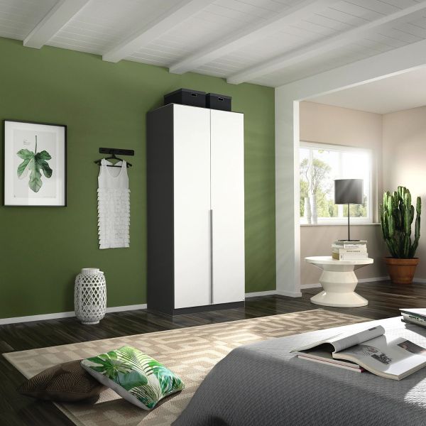 Rauch Alabama 2 door high gloss wardrobe