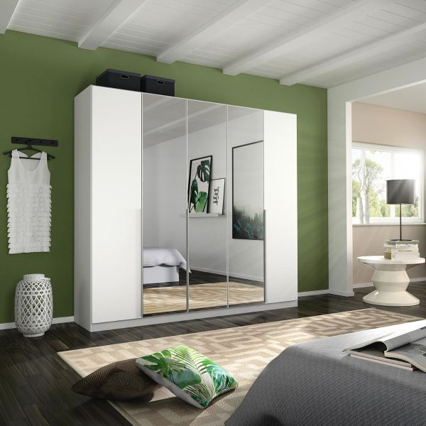 Rauch Alabama 5 Door Hinged Wardrobe 
Rauch Alabama Wardrobe 
5 Door White wardrobe with mirrors
Simple White 5 door wardrobe 
226cm Wardrobe with mirrors
2.26M Wardrobe