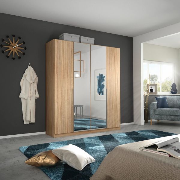 Rauch albama 4 door hinged with mirror wardrobe