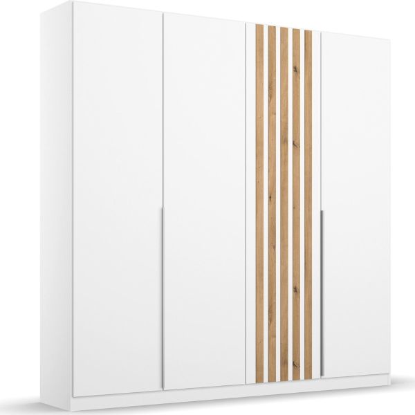 Rauch Lamella revolving door Wardrobe in Alpine white/artisan oak 
