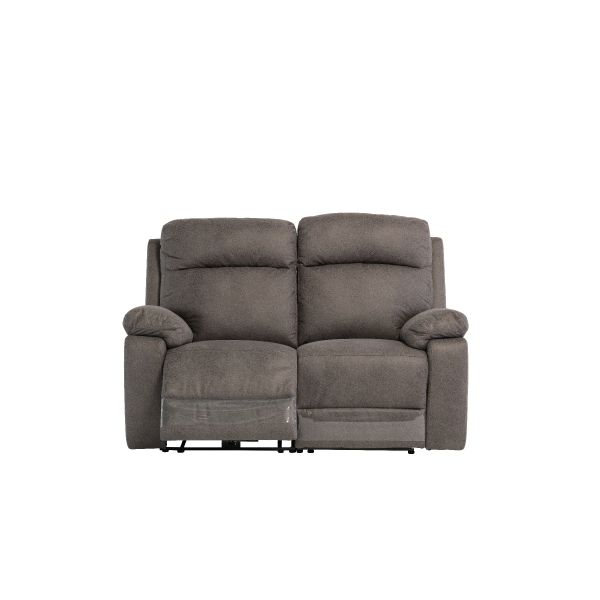 Barrow Soft Touch Grey fabric 2 Seater Electric Recliner Sofa