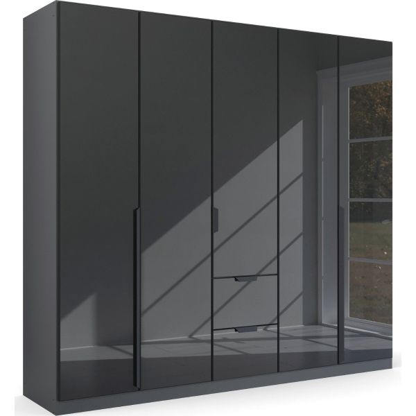 Rauch quadra modern 5 door basalt glass with mirror combi wardrobe
Rauch Wardrobes
German Wardrobe
5 doors Combi Wardrobe
Wardrobe with Drawers
Wardrobe with Mirror Front
