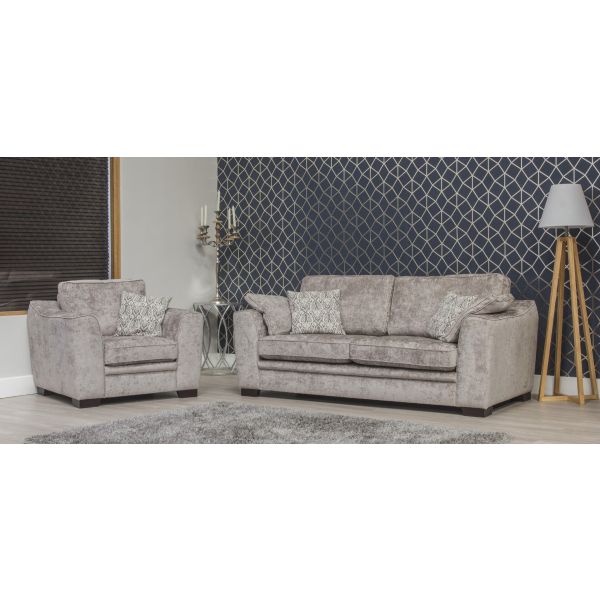 Napoli Fabric Upholstered 3 Seater Sofa 