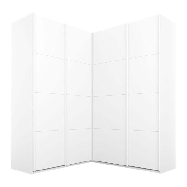 Rauch Lima 181cm 4 Door Corner Sliding Wardrobe with 4 Decor Doors 