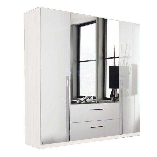 Rauch Essensa High polish white front wardrobe