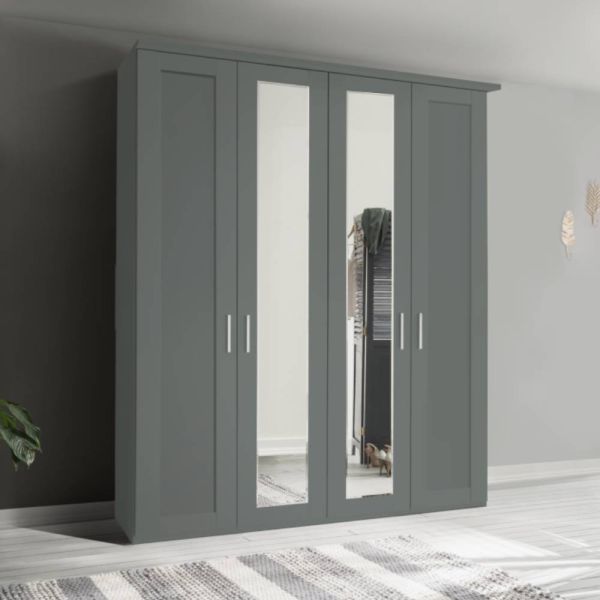 Wiemann Cambridge 4 Hinged Door Wardrobe with Mirror