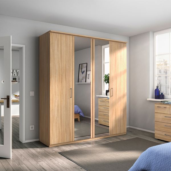 Rauch Tellin 4 Hinged Door Wardrobe With 2 Mirrored Doors