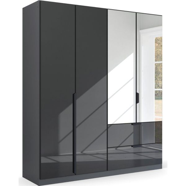 Rauch quadra modern 4-door basalt glass with mirror combi wardrobe
Rauch Wardrobes
German Wardrobe
4 doors Combi Wardrobe
Wardrobe with Drawers
Wardrobe with Mirror Front