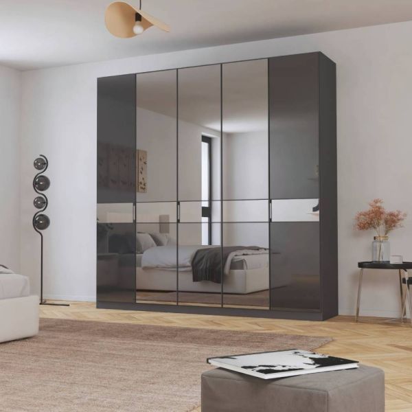 Rauch Versity 5 Door Hinged Wardrobe With Mirror