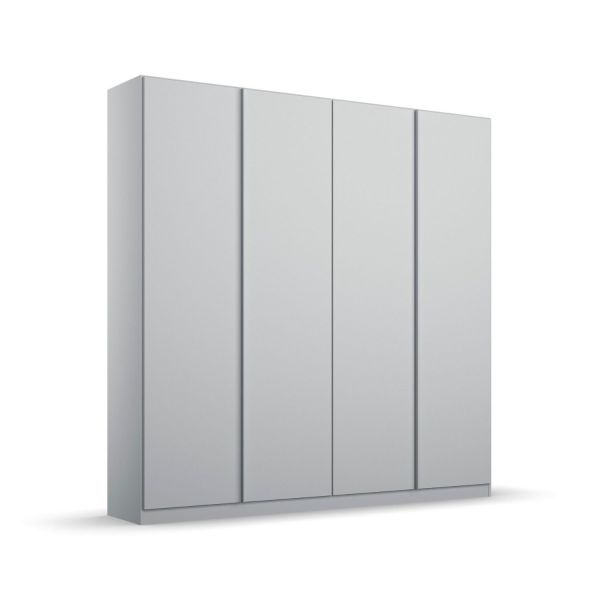 Rauch Mononstar 181CM Wardrobe with 4 Doors in Silk Grey Colour and Long Door Handles