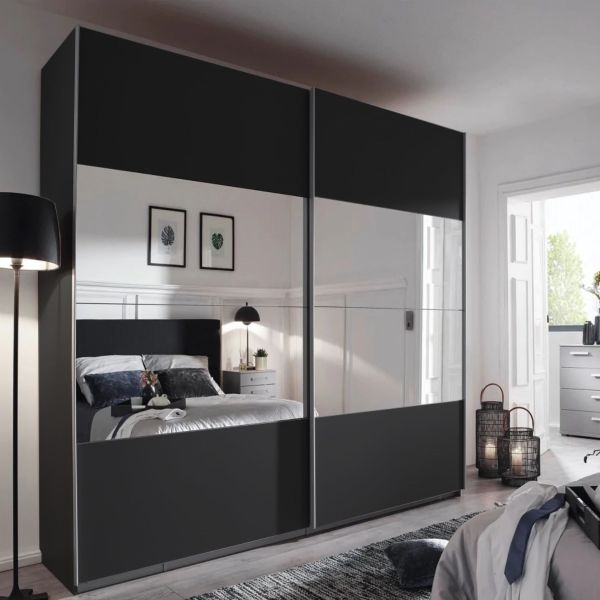 Rauch Tarabo graphite sliding door wardrobe