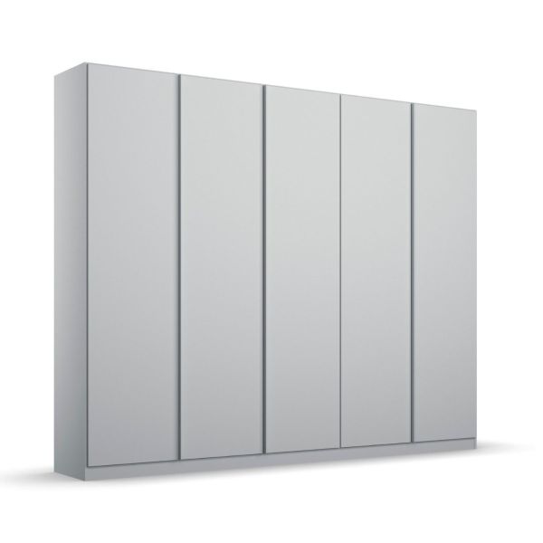 Rauch Monostar 5 Door Hinged Silk Grey Wardrobe Width 226CM and Height 210CM