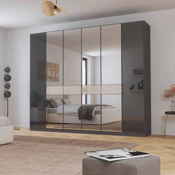 Rauch Versity 6 Door Hinged Wardrobe With Mirror