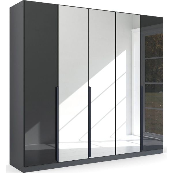 Rauch quadra modern 5 door basalt glass with mirror wardrobe
Rauch Wardrobes
German Wardrobe
6 doors Combi Wardrobe
Wardrobe with Drawers
Wardrobe with Mirror Front