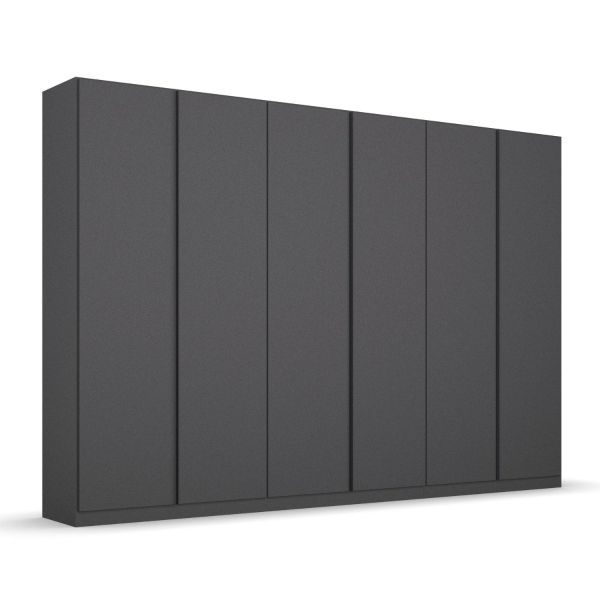 Rauch Monostar 6 Door Hinged Metallic Grey Wardrobe width 271 Height 210CM