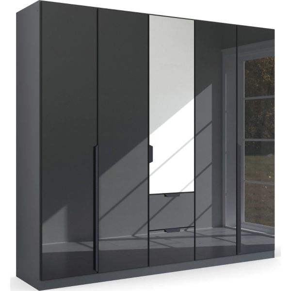 Rauch quadra modern 5 door basalt glass with mirror combi wardrobe
Rauch Wardrobes
German Wardrobe
5 doors Combi Wardrobe
Wardrobe with Drawers
Wardrobe with Mirror Front