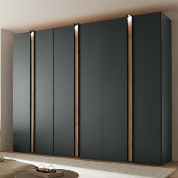 Wiemann Lagos Graphite With Bianco Oak Front Hinged Door Wardrobe