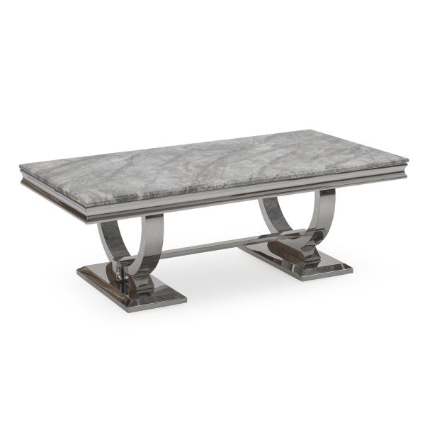 Arianna Light GRey Marble Top Coffee table