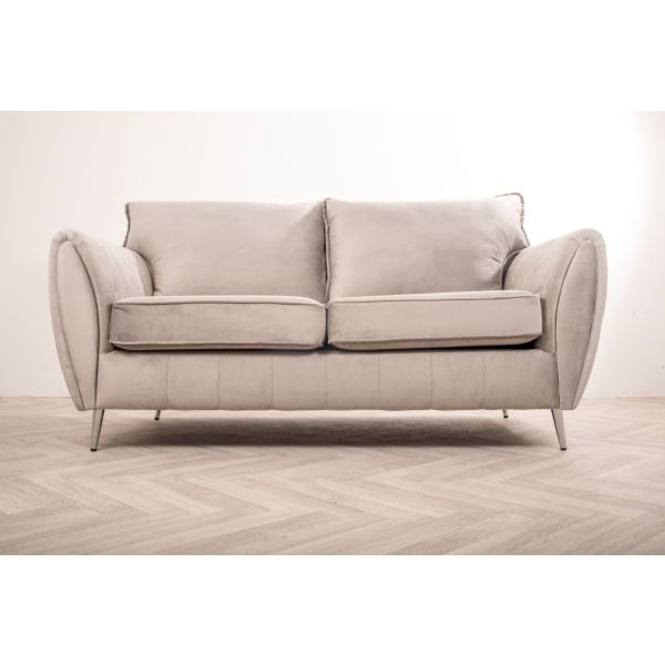 Sophia Plush Velvet Fabric Upholstered Sofa