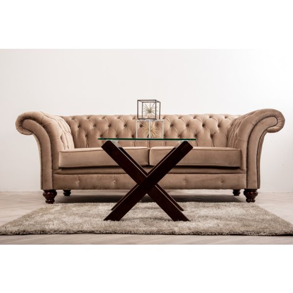 Woodstock Chesterfield Fabric 2 Seater  Sofa