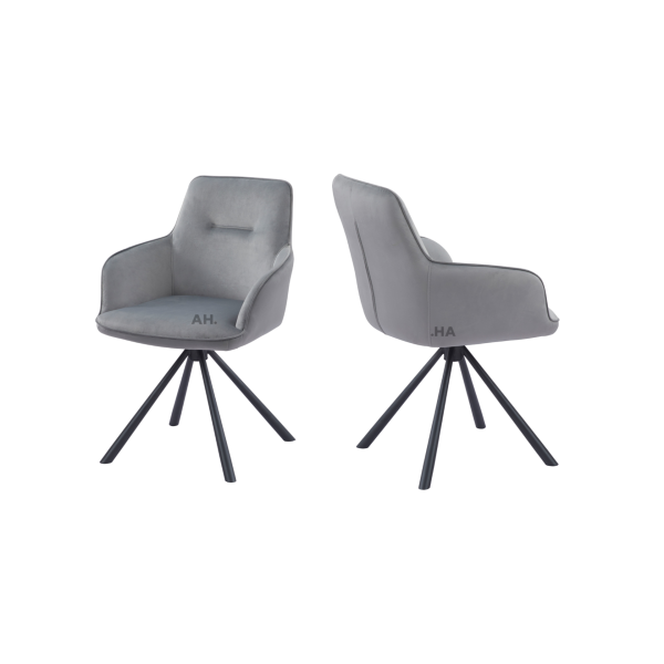 Amalfi/Nicole Grey Velvet Dining Chairs