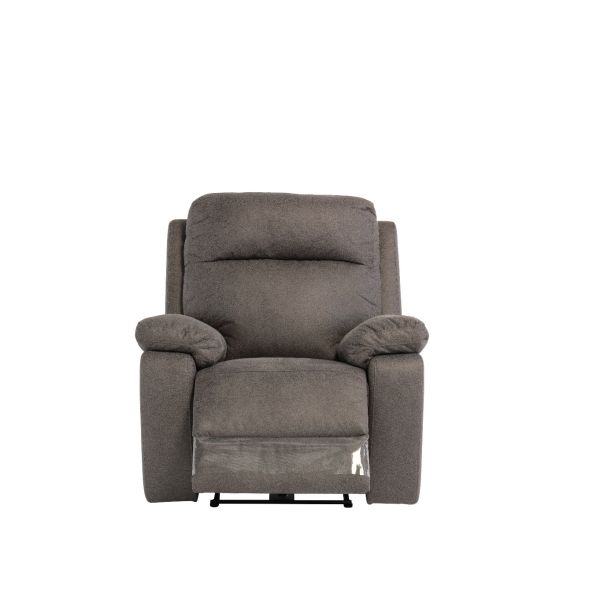 Barrow Soft Touch Grey fabric Arm Chair Electric Recliner Sofa