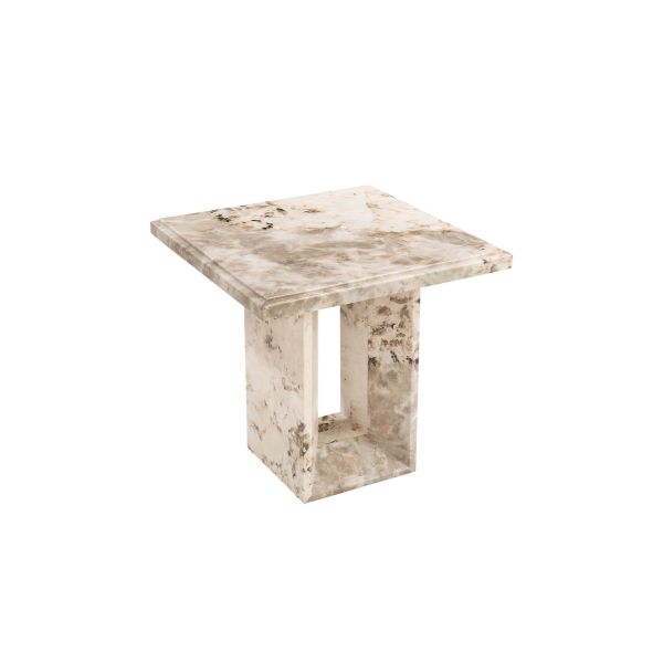 Artemis Marble Lamp Table Mottled Mocha