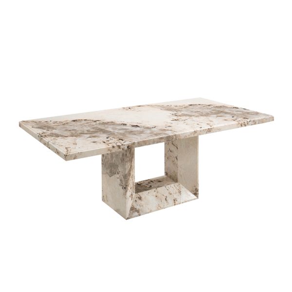 Artemis Marble Dining Table 2.0m Mottled Mocha