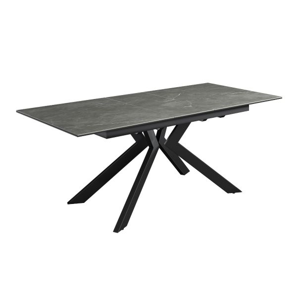 Bellagio ceramic extending dining table-Grey
