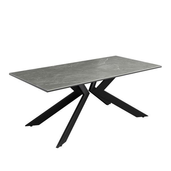 Bellagio ceramic extending dining table-Grey