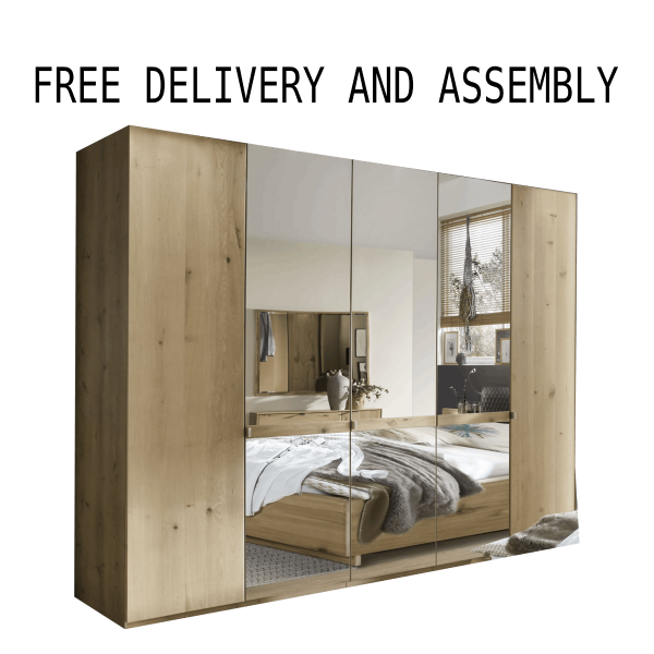Wiemann Bari Solid Bianco oak Hinged Door Wardrobe 