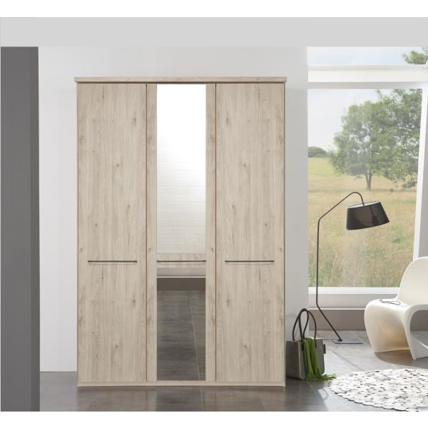 Wiemann Dakar 3 Door Hinged Wardrobe in Holm Oak Width 150CM