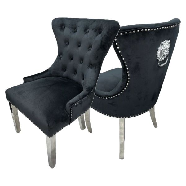 Cheshire Dark Grey Lion Knockerback Plush Velvet Dining Chairs
Plush Velvet Knockerback dining chairs
French Velvet Knocker Back Dining Chairs
Chelsea Ring Knockerback Plush Velvet Chair - Light Grey
Grey Knockerback dining chairs with chrome legs