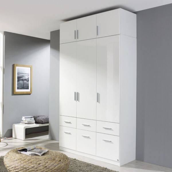 Rauch Celle High Gloss White 3 Door 6 Drawer Wardrobe
Rauch celle 3 door High Gloss White wardrobe
Rauch 3 door hinged combi wardrobe 
Ceiling high 3 door wardrobe 
1.36m high gloss white wardrobe
136cm hinged door combi wardrobe