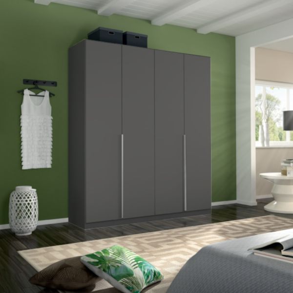 Rauch alabama 4 door metallic grey wardrobe