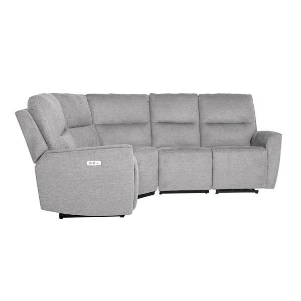 Cyrus Natural Fabric Electric Recliner 2C1 Modular Corner Sofa