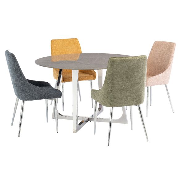 Round ceramic dining table 
Modern round dining table 
Desana Round dining table set
round dining table with 4 chairs
round table with colourful chairs