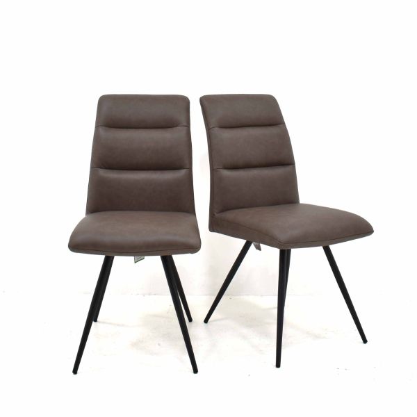 2x Pauli Fabric Dining Chairs - Nutmeg