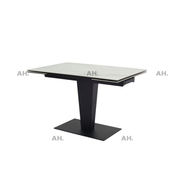 Valentina 120CM White Ceramic Extending Dining Table