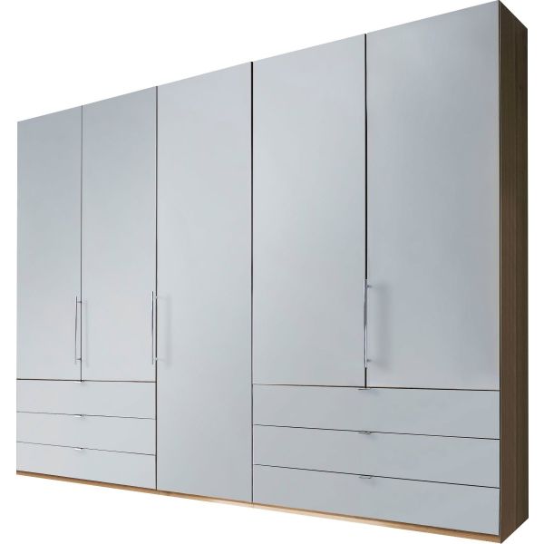 Wiemann Loft 5 door combi champagne glass door wardrobe