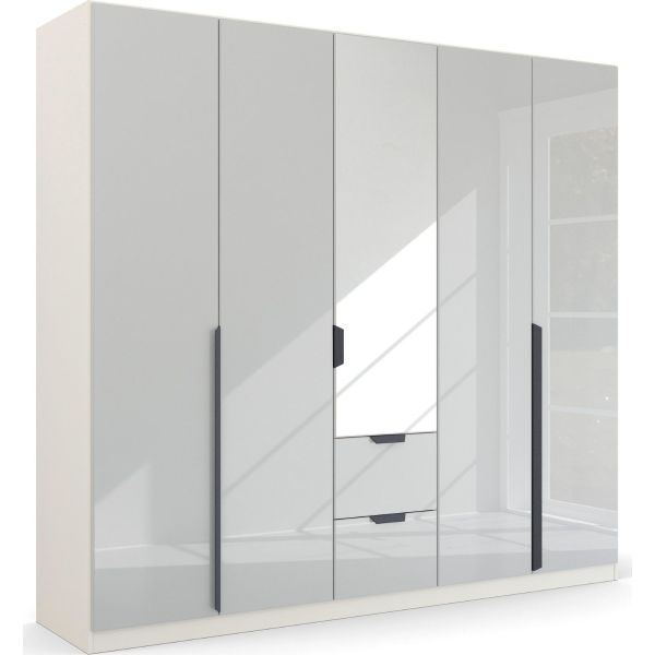 Rauch quadra modern 5 door basalt glass with mirror combi wardrobe
Rauch Wardrobes
German Wardrobe
5 doors Combi Wardrobe
Wardrobe with Drawers
Wardrobe with Mirror Front