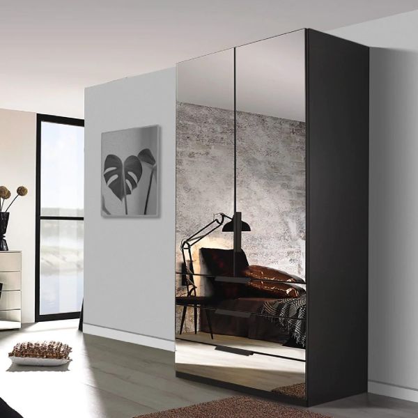 Rauch Miramar 2 Door Hinged Mirror Front Combi Wardrobe 
2 Door Full Mirror Wardrobe 
Instrument Tate 4 Mirror Front Wardrobe