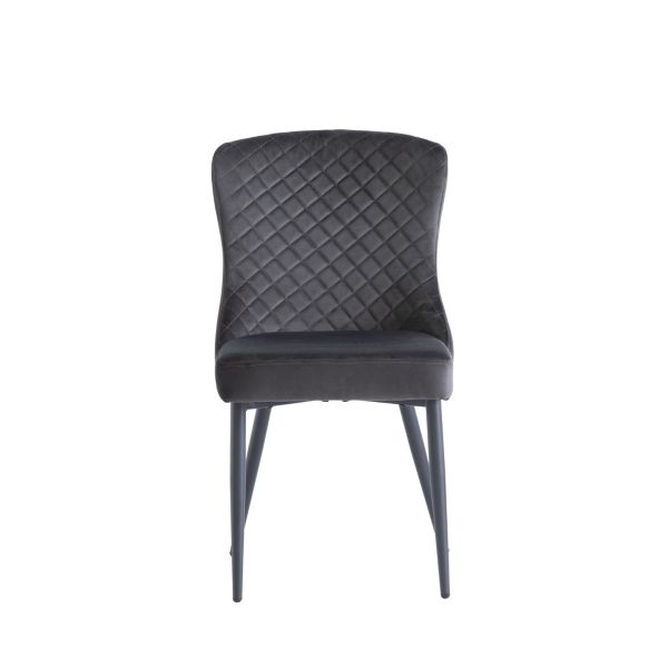 Harley Velvet Dining Chair - Graphite 