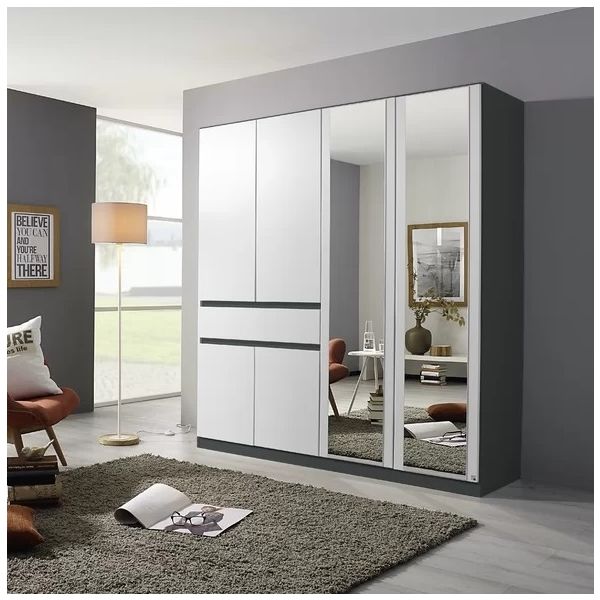 RAUCH TUBINGEN White & Grey 4 Door Hinged wardrobe 
4 door hinged wardrobe 
