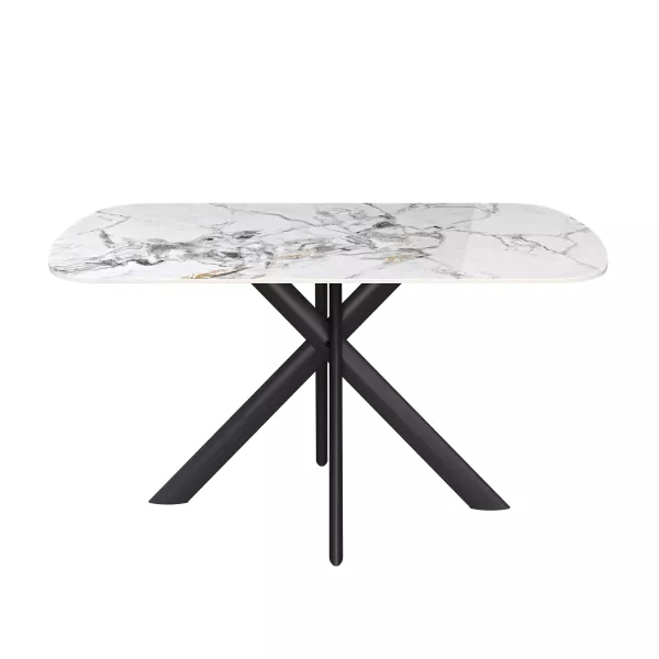 Lazzaro 140cm White Marble Ceramic Dining Table