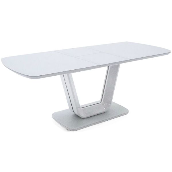 Vida Living Lazzaro White High Gloss 1.6M Extending Dining Table Set