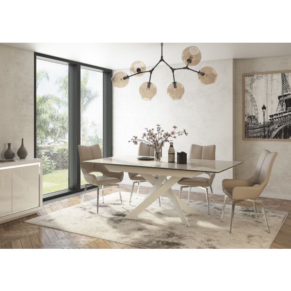 Luxor Ceramic Extending Dining Table Set