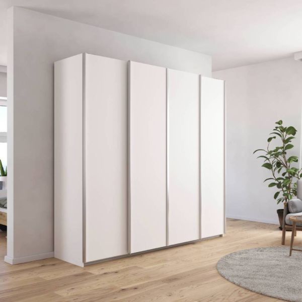 Rauch Altera White 4 Door Sliding Wardrobe 